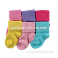 multicolor knitted fabric relieved texture pure color baby socks toys